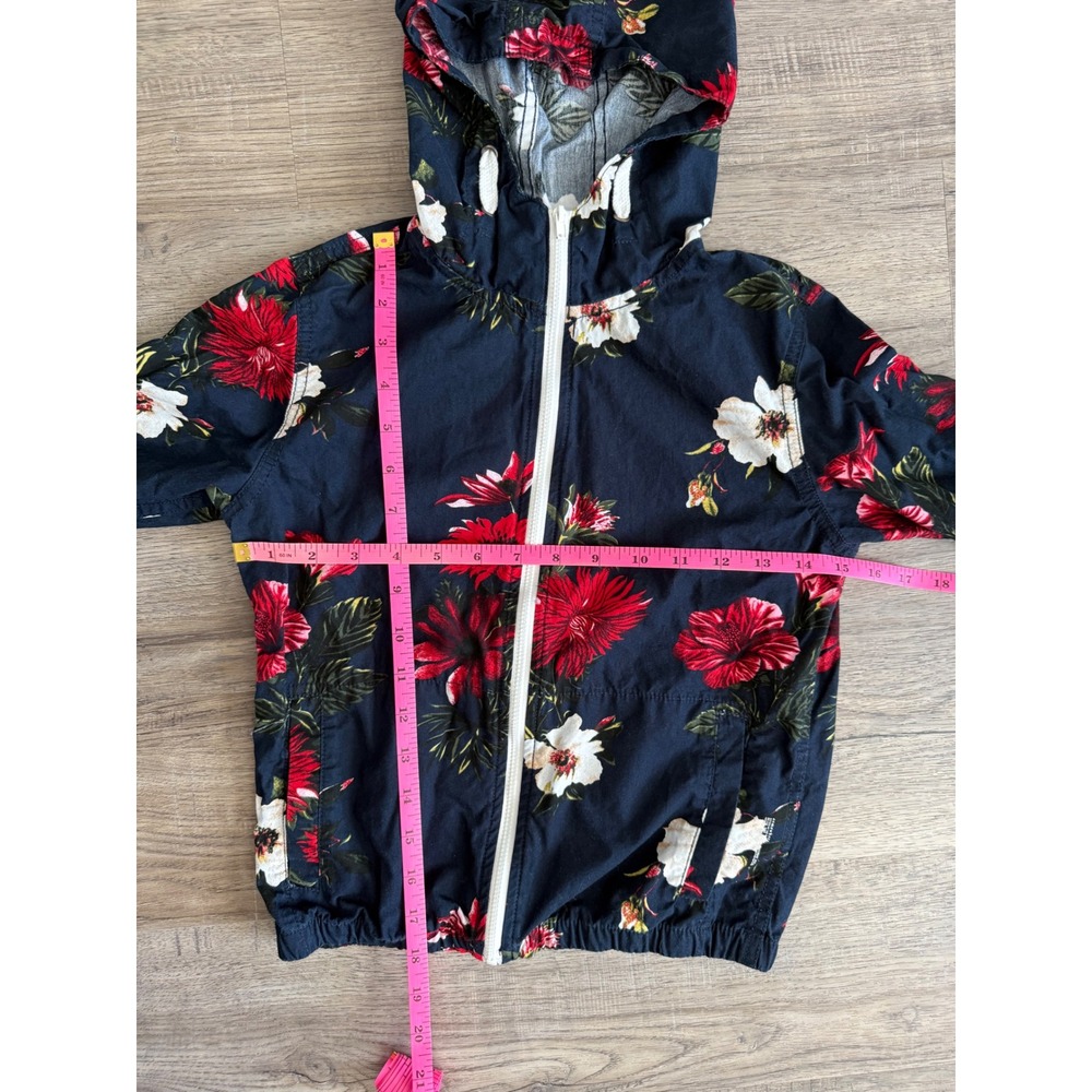 Denim & Flower Ricky Singh Girls Lightweight Hooded Floral Jacket Size 9/10 - Picture 12 of 12